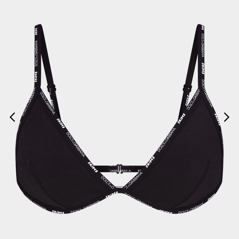 Skims x Dolce & Gabbana Black Bralette